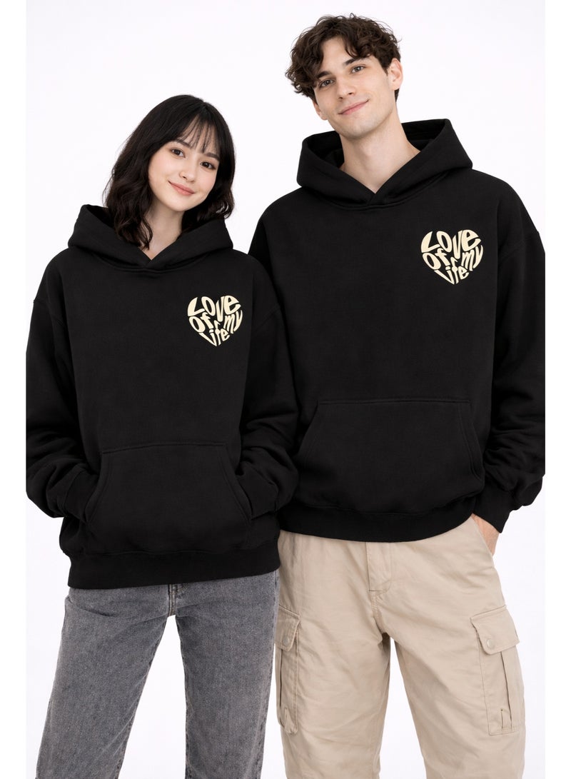 Premium Apparel Love Of My Life Hoodie Black [VALENTINES DAY HOODIE] - Image 2